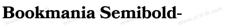 Bookmania Semibold字体转换